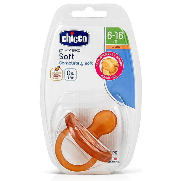 Chicco Соска латекс 6-16m №1 Physio soft