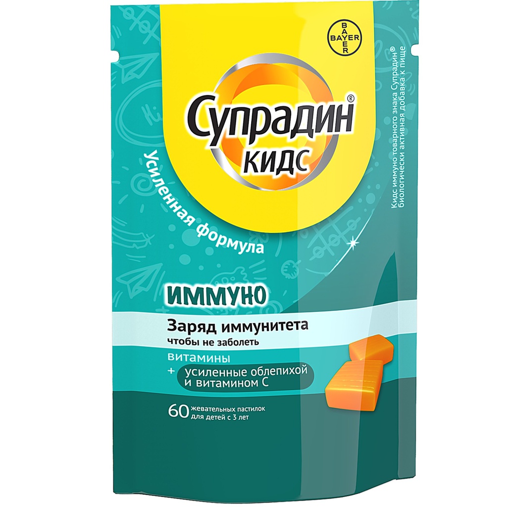 Супрадин кидс иммуно №60 зажилдаг шахмал Bayer Consumer | Дорноговь Эм ...